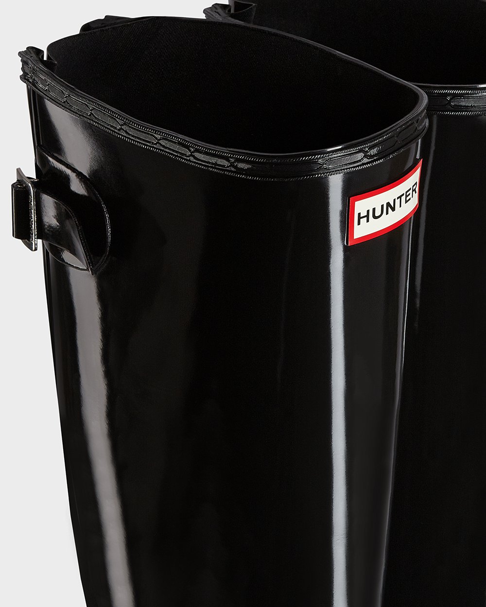 Botas De Altas Hunter Mujer Negras Original Back Adjustable Gloss 756823-MBA